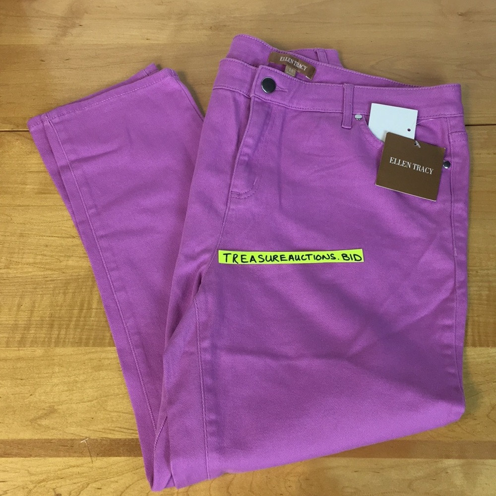 Ellen Tracy Pink Jeans size 14 NEW w/ Tags $79MSRP